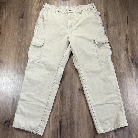 Tyndale FR Flame Resistant Cargo Pants 36x30 Khaki USA Made Workwear Safety - Picture 1 of 11